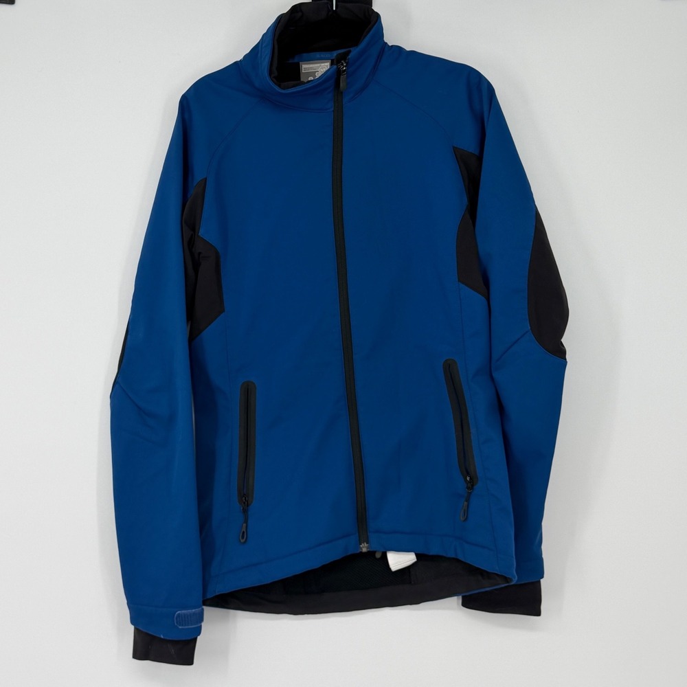 Salomon Womens Blue Black Softshell Full Zip Hiking‎ Jacket Small S/P